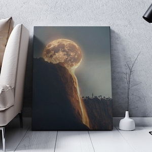 Mond Poster Mond Wandkunst Mondphasen Dekor Mond Leinwand Mondfinsternis Leinwand Kinderzimmer Wandkunst Mondphasen Leinwand Mondfinsternis Wandkunst