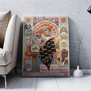 Cafes Torrefies Vintage Food&Drink Poster Canvas