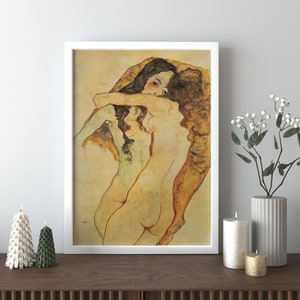 Two Women Embracing 1911 Egon Schiele Canvas