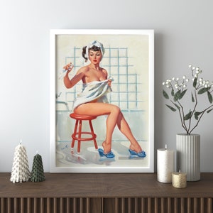 Funny Bathroom Wall Art Canvas