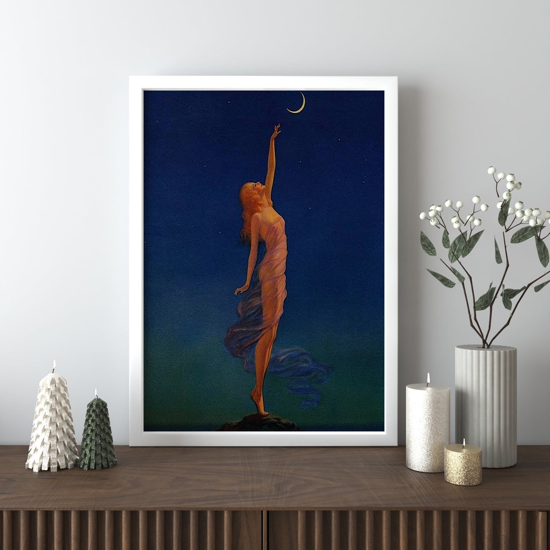 Edward Mason Eggleston Reaching for the Moon Canvas Etsy