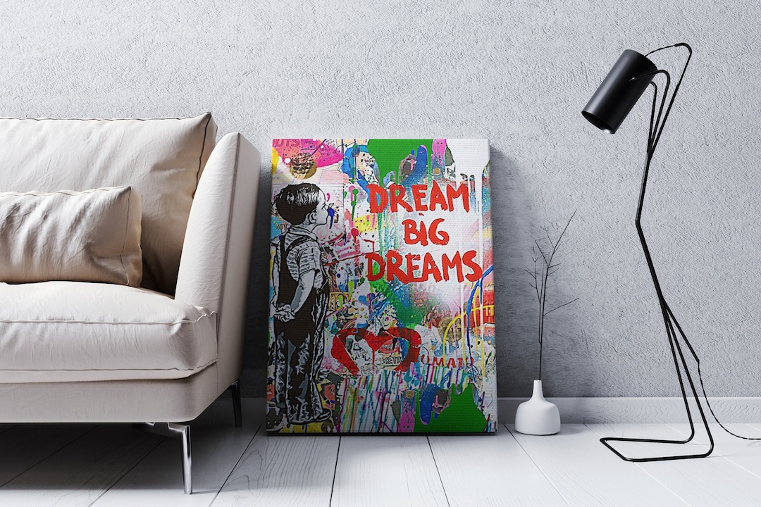 Banksy Dream Big High Resolution Canvas Wall Art Living Room Wall Art
