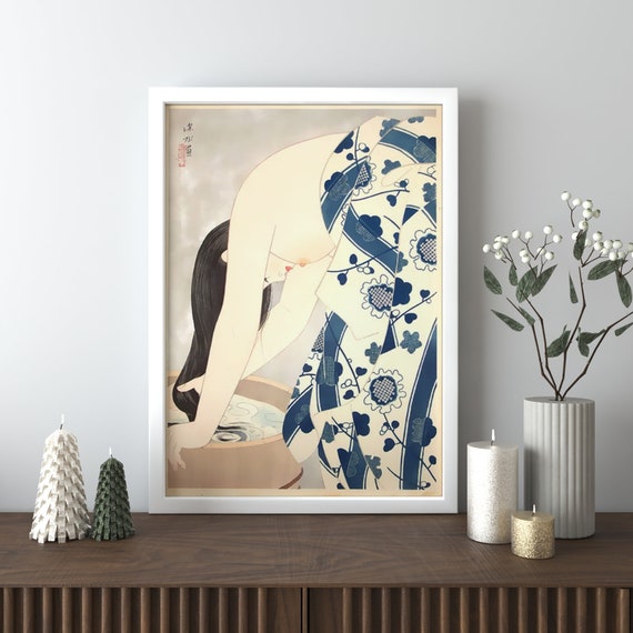 伊東深水／髪を洗う 1953 - Etsy 日本