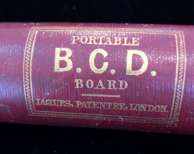 Antique portable Backgammon, chess, draughts set from Sondheim estate