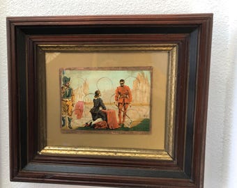 Colorful antique lithographed game card from the Stephen Sondheim Collection