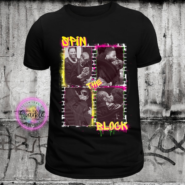 Spin the Block Graphic T-shirt, Nelly and Ashanti Graphic tee, Unisex Graphic tee