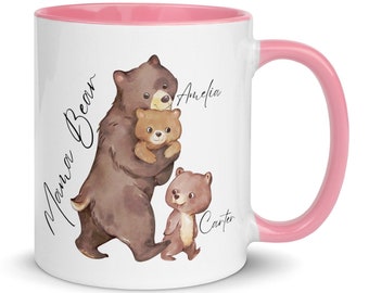 Mama Bear Mug, Custom Mother's Day Gift, Mom Mug, Momma Bear and Cubs, Unique Gift for Mom, Custom Mug, Mom Birthday Gift