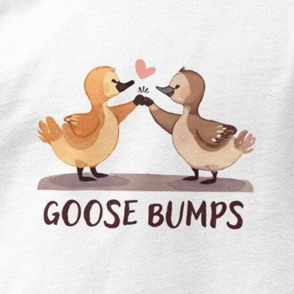 Goose Bumps Youth T-shirt, Silly Goose Cotton Children's Graphic Tee, Cute Animal Lover Kid's Shirt