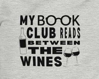 Camiseta para amantes del vino y del club de lectura, divertida camiseta de lectura y vino, camiseta unisex con humor literario, regalo para amantes de los libros y el vino