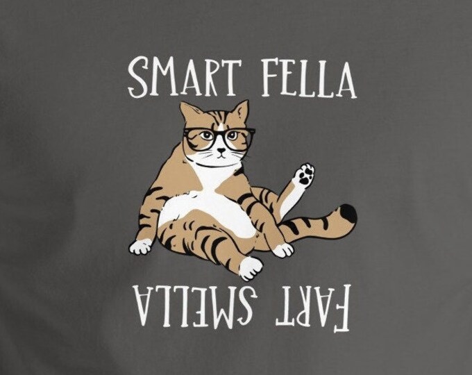 Smart Fella Tee, Fart Smella T-shirt, Funny Cat Unisex Shirt, Cat Lover Gift