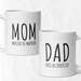 Mom Dad Matching Mugs, Acronym Mug, Master of Mayhem (MOM), Does as ...