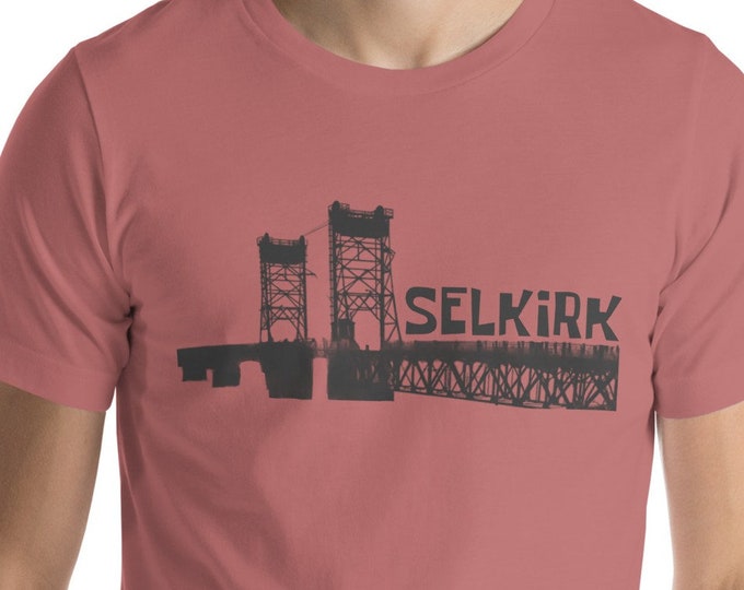 Selkirk Bridge in Grey Unisex T-shirt, Manitoba Interlake Tee Gift