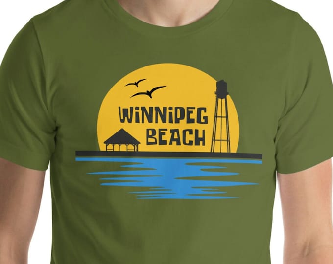 Winnipeg Beach Golden Sunrise T-shirt, Manitoba Interlake Tee, Winnipeg Beach Unisex Shirt, Lake Winnipeg Gift