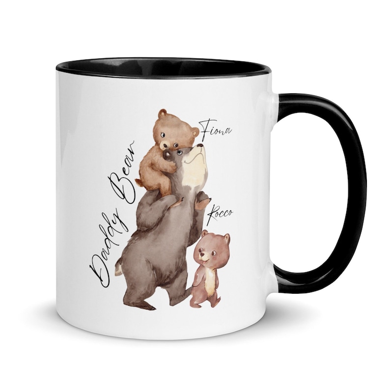 Daddy Bear Mug, Custom Mug, Father Day Gift, Father Day Mug, Dad Mug, Unique father day gift, Dad Coffee Mug, Papa Bear, Dada Bear, Mug image 1