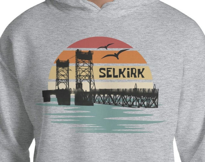 Selkirk Bridge Retro Sunrise Unisex Hoodie