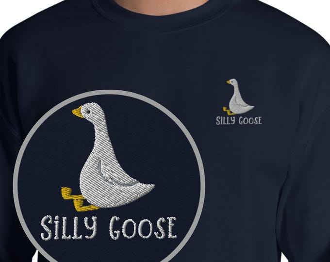 Embroidered Silly Goose Sweatshirt