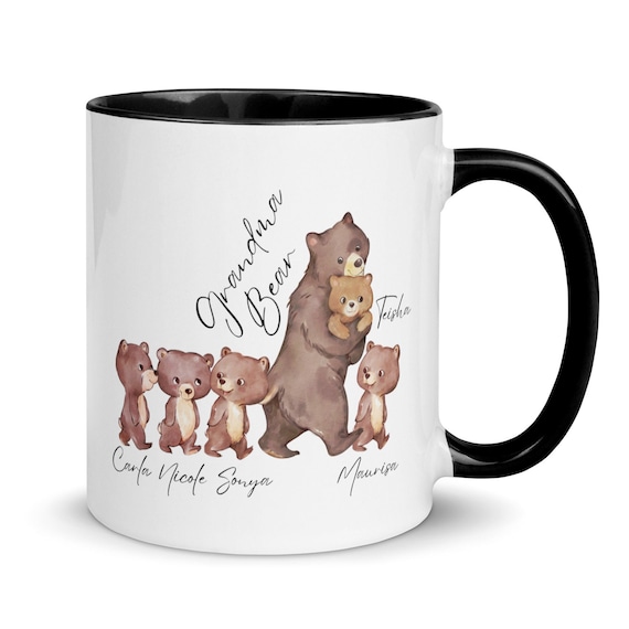Grandma Bear Mug, Nana Mug, Custom Grandma Mug, Mom Birthday Mug, Grandma Bear and Cubs, New Grandma Mug, Custom Birthday Gift, Grandma Mug