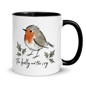Robin Christmas Mug, The Holly and The Ivy Xmas Coffee Cup