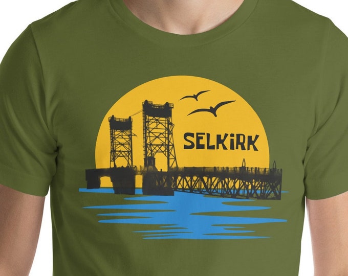Selkirk Bridge Golden Sunrise Unisex T-shirt, Manitoba Interlake Tee Gift