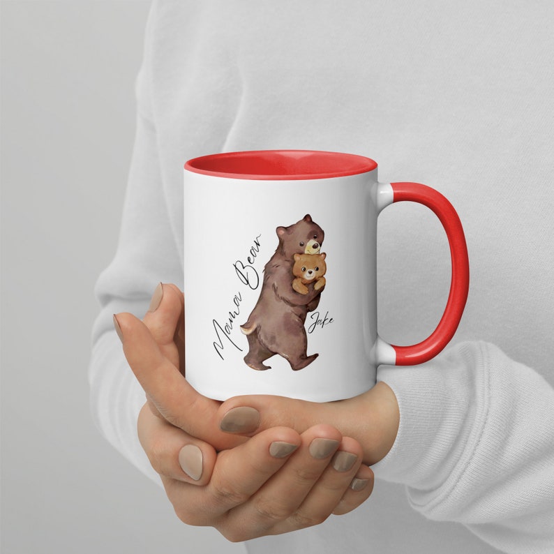 Custom Mama Bear Mug, Custom Mothers Day Gift, Unique Gift for Mom, Custom Bear and Cubs, Gift from Kids for Mothers Day, Mom Birthday Gift