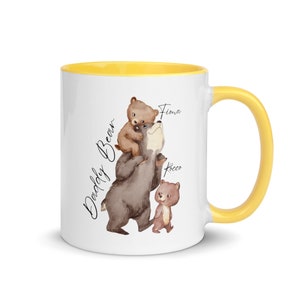 Daddy Bear Mug, Custom Mug, Father Day Gift, Father Day Mug, Dad Mug, Unique father day gift, Dad Coffee Mug, Papa Bear, Dada Bear, Mug image 4