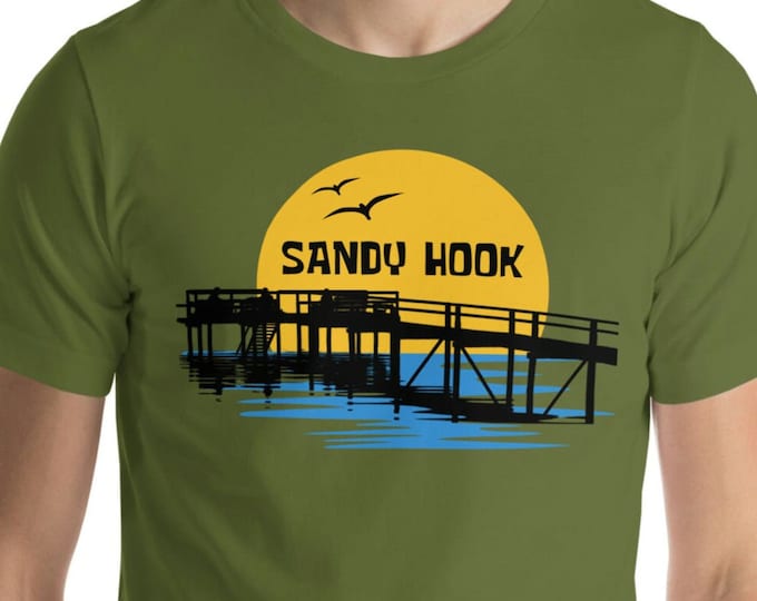 Sandy Hook Pier Golden Sunrise Unisex T-shirt