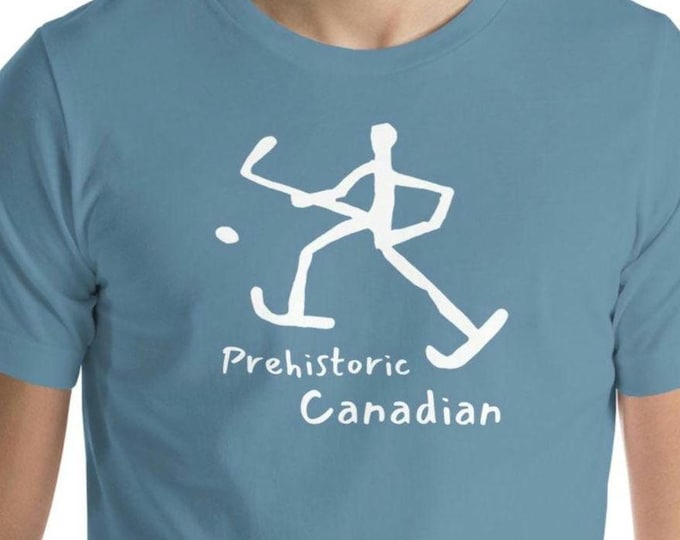 Canada Hockey Shirt, Funny Hockey Gift, Prehistoric Canadian Hockey T-Shirt
