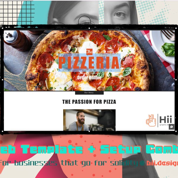 Professional Premium Pizza,Food,Restaurant Online Order Related Business Website Template + Setup Services / Modern Wix "Pizzeria" Web Build