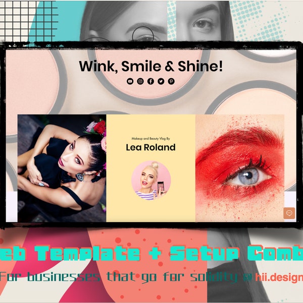 Professional Premium Makeup,Hairstyle,Skincare Related Pro Beauty Web Template+Setup Services /In-style Wix "Show Beeauty" Web Design/Build