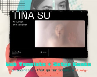 Professional NFT,Project,Art Related Modern Creative Professional Web Template+ Setup Services/Modern Wix "Tina Su" Web Design/Build