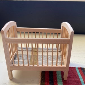 1:12 Scale Dollhouse Crib, Furniture for Dollhouse