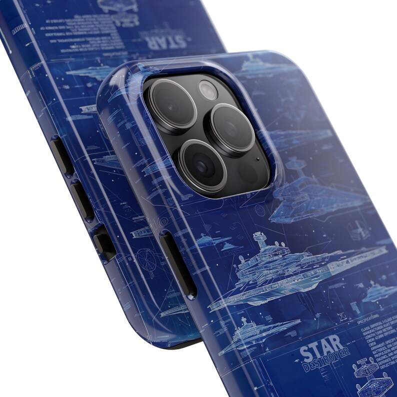 ElyJoshStartup Star Destroyer Blueprint Phone Case - Thumbnail 4