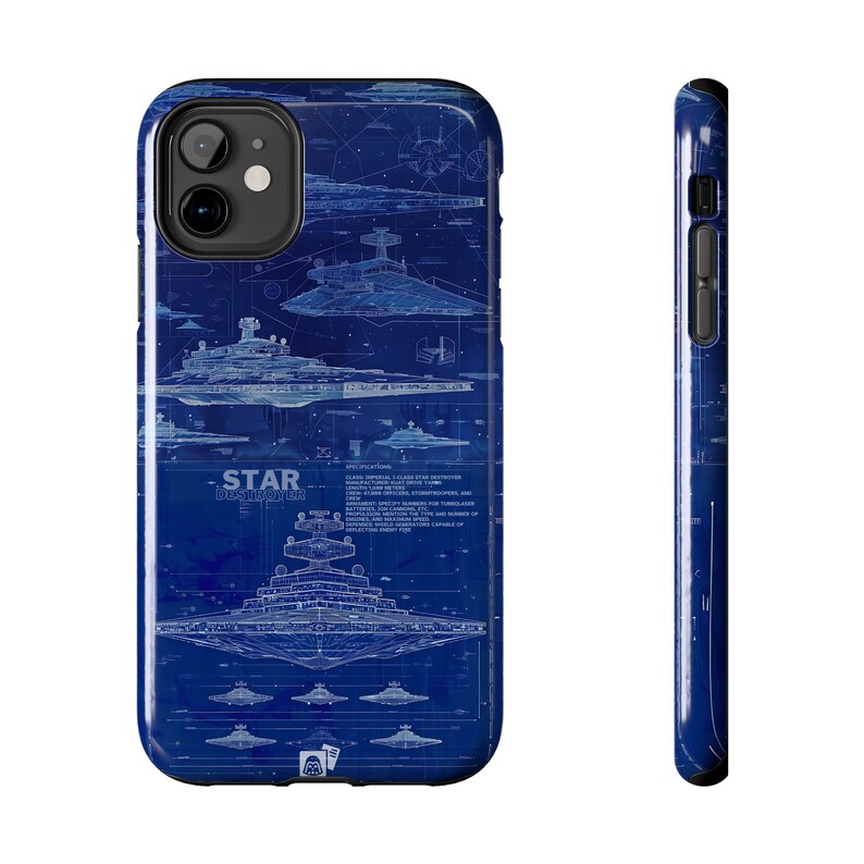 ElyJoshStartup Star Destroyer Blueprint Phone Case - Thumbnail 3