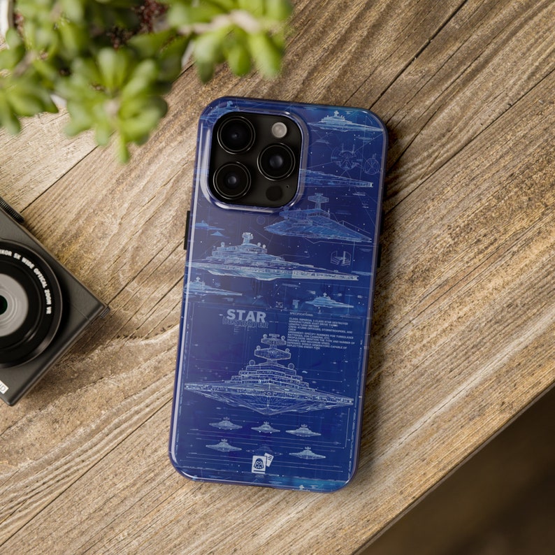 ElyJoshStartup Star Destroyer Blueprint Phone Case - Thumbnail 5