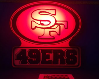 49ers LED-Leuchte mit Fernbedienung