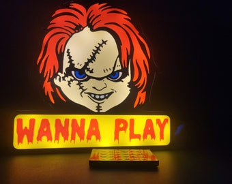 Chucky L.E.D RGB, luz com controle remoto
