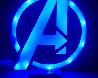 Avengers logo l.e.d light with remote