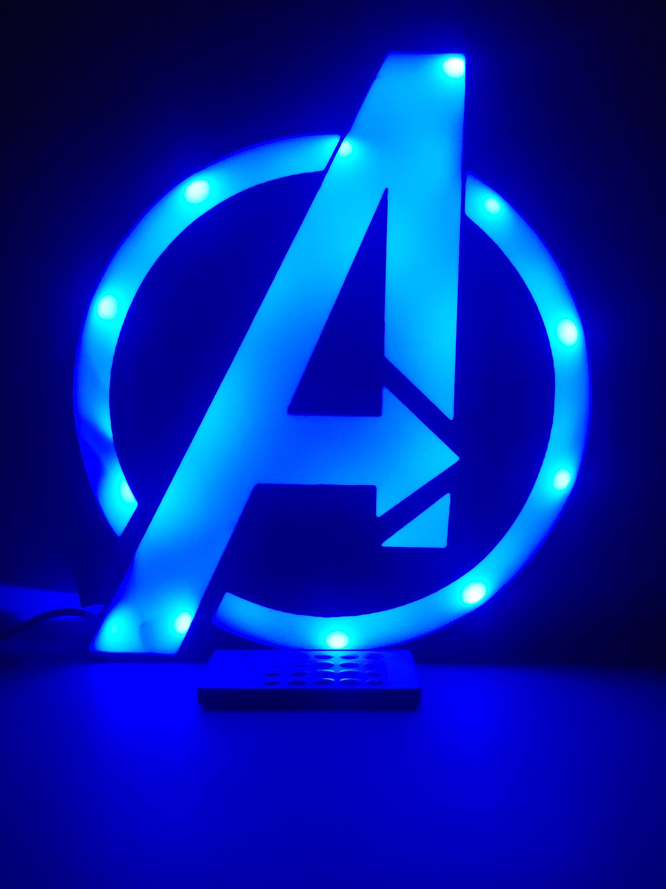 Avengers Logo L.e.d Light With Remote - Etsy