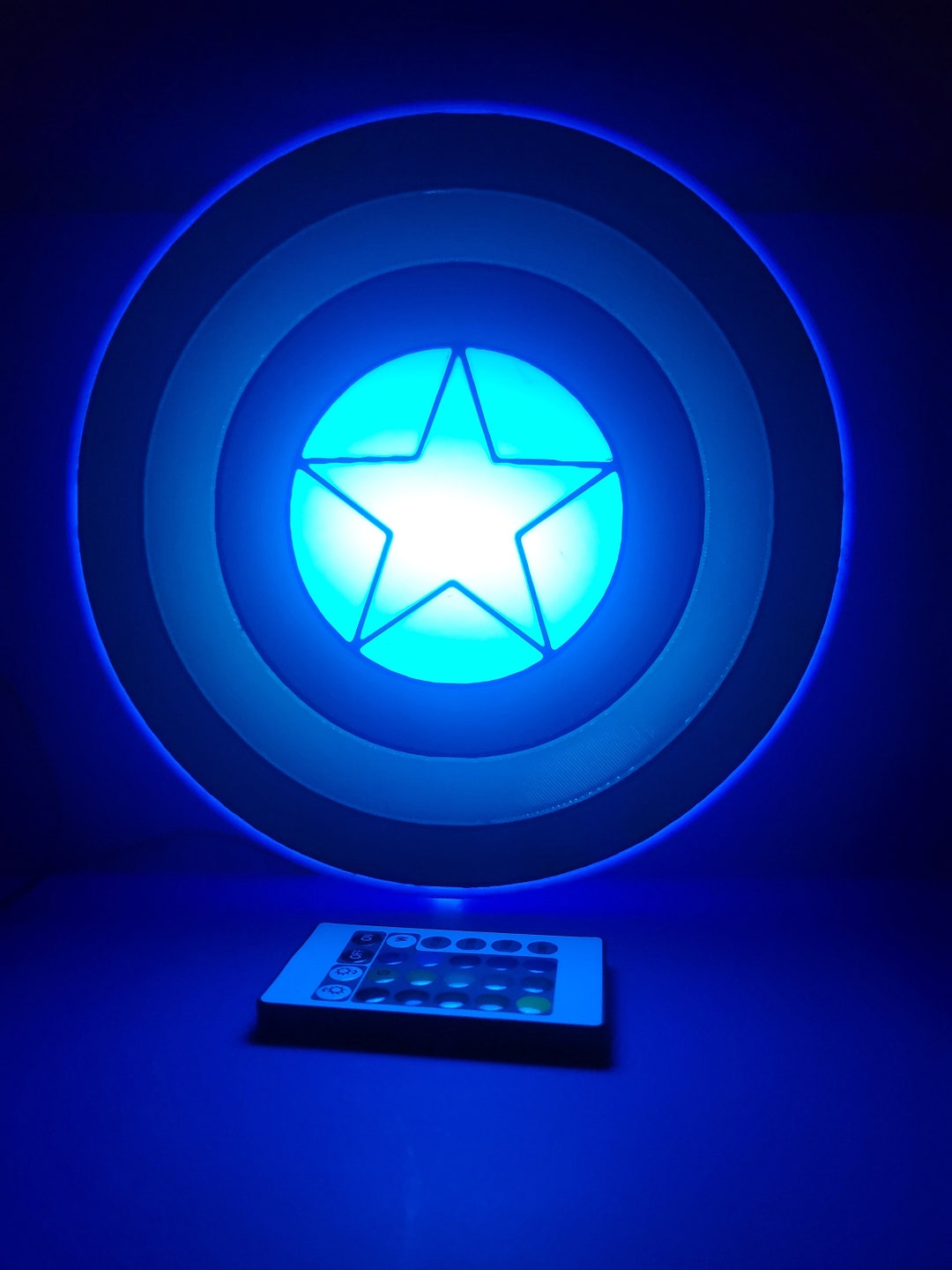 Captain America Led Light With Remote Etsy