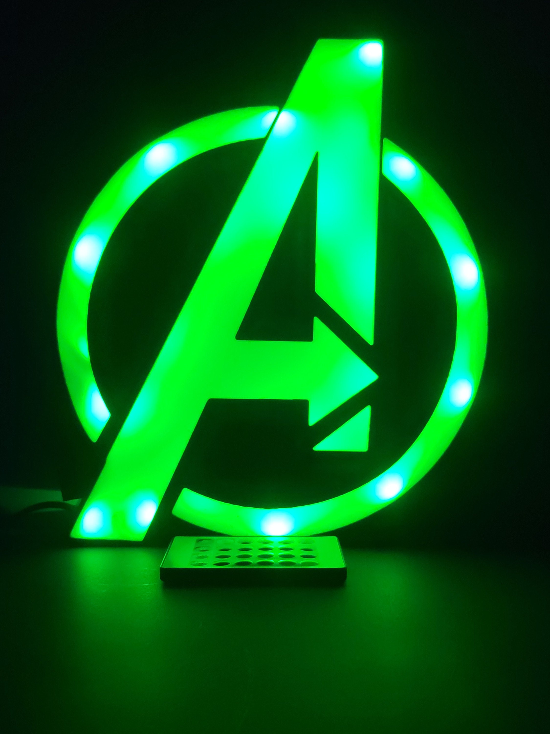 Avengers Logo L.e.d Light With Remote - Etsy