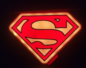 super man L.E.D R.G.B., licht met afstandsbediening.