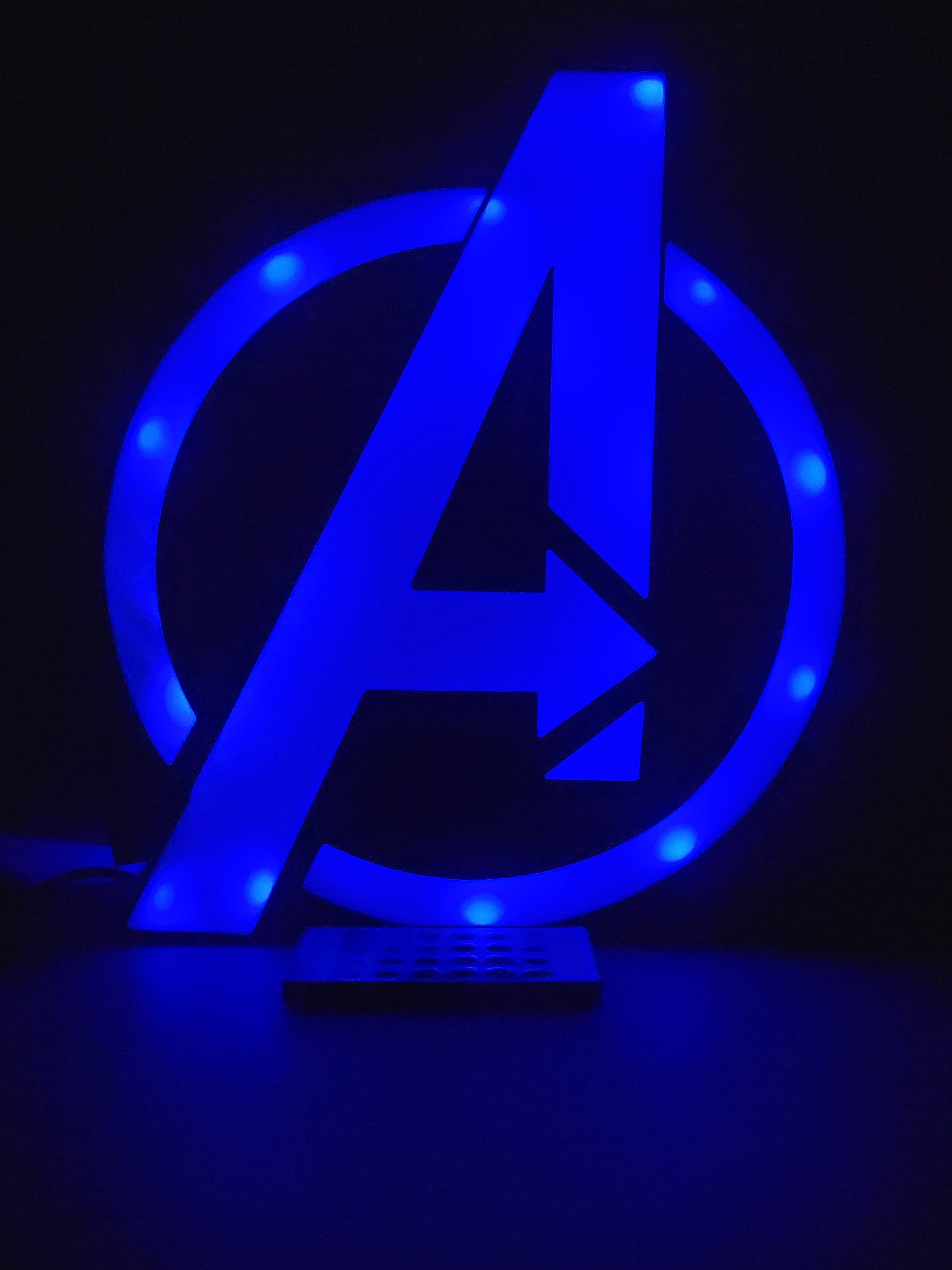 Avengers Logo L.e.d Light With Remote - Etsy