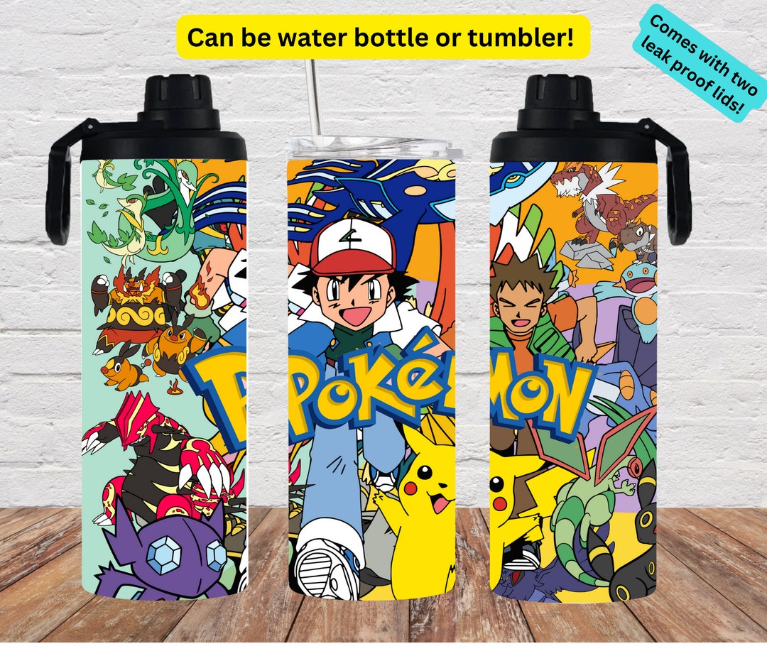 Pokemon Water Bottle Pokemon Kids Tumbler Pokemon Customized Etsy