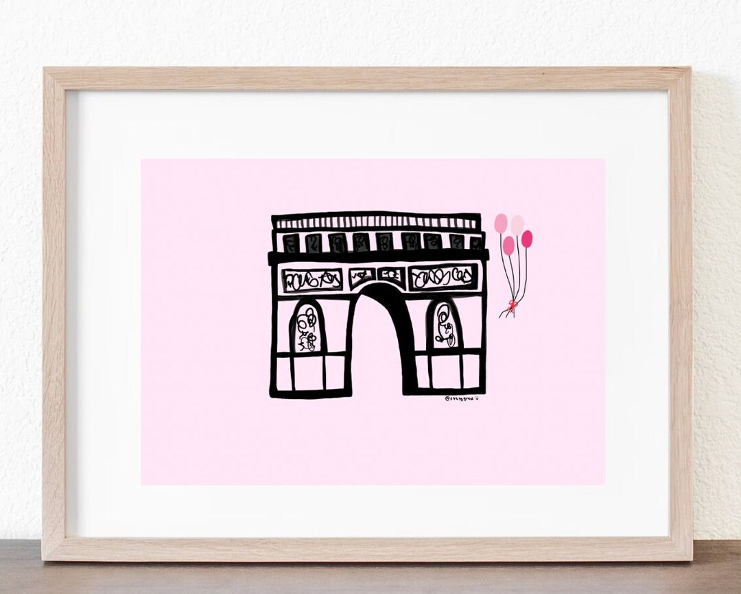 Paris Arc De Triomphe Art Print Digital Print French Wall Art ...