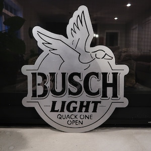 Busch light quack one open neon sign online