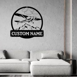 Airplane Metal Sign- Aviation Decor/monogram - Etsy
