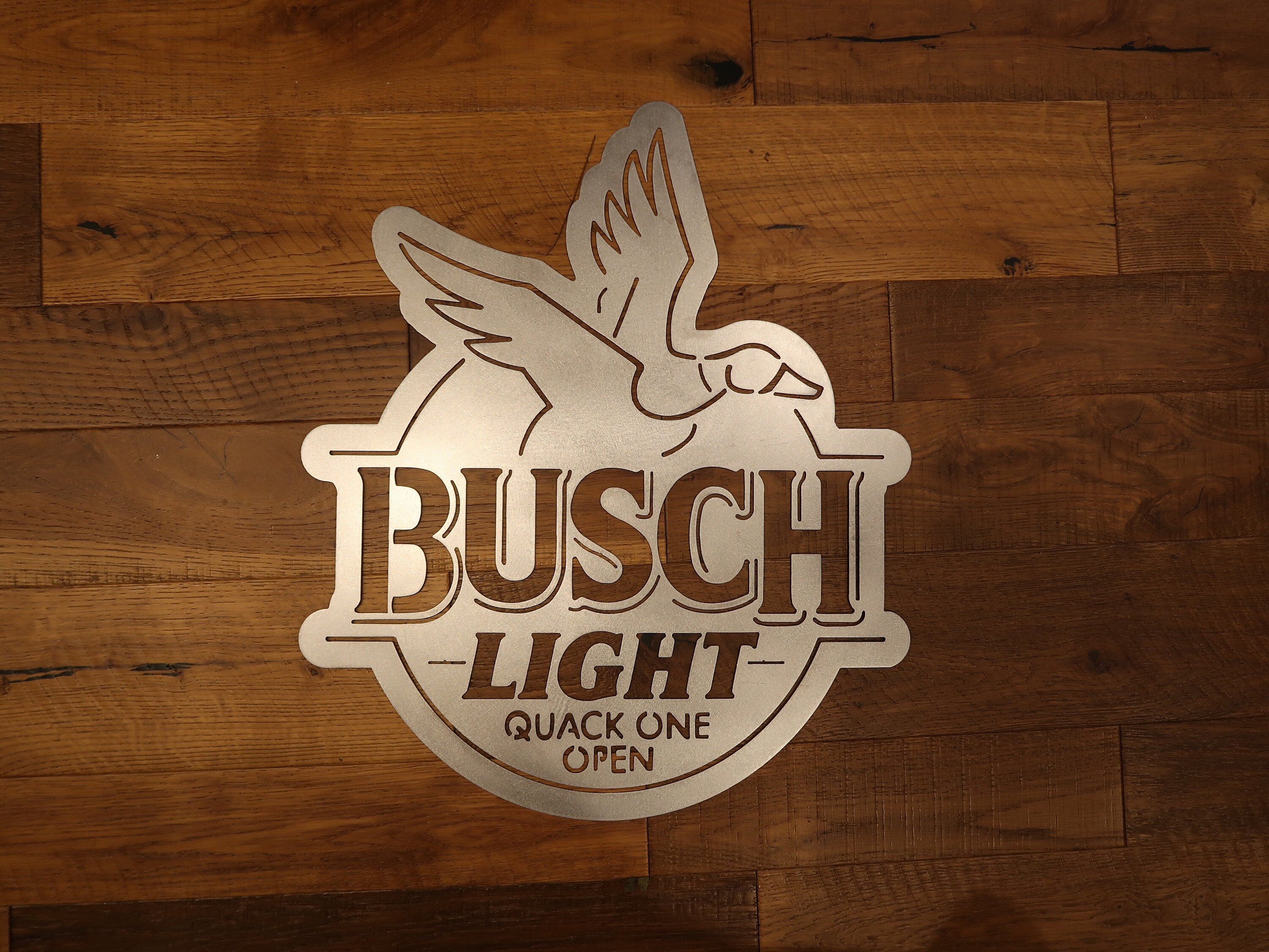 Busch Light Quack One Open Metal Sign Bar Decor Wall Etsy
