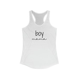 Boy Mama Racerback Tank Top, Género Reveal Tank, New Mom Tank Top, Boy Mom Shirt, Mom Life Tank, Tank Top para mamás, Cute Boy Mom Top imagen 10