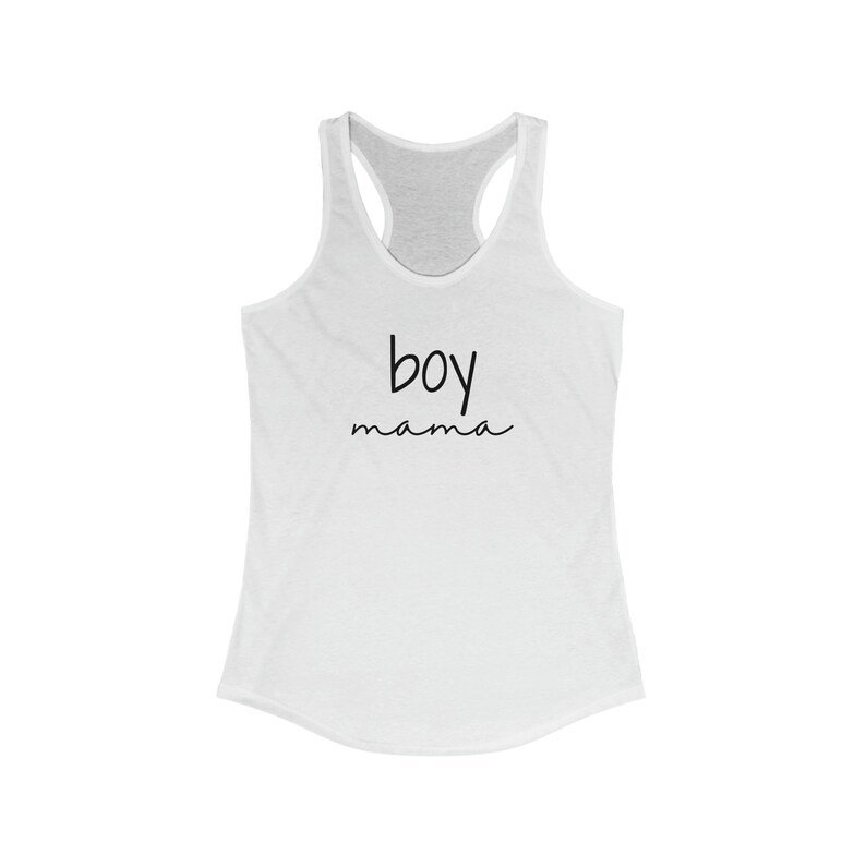 Boy Mama Racerback Tank Top, Género Reveal Tank, New Mom Tank Top, Boy Mom Shirt, Mom Life Tank, Tank Top para mamás, Cute Boy Mom Top imagen 10