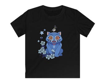 Kids Derby Cat & Sussie Bird Inspired  T-Shirt K-Pop Anime Graphic Tee